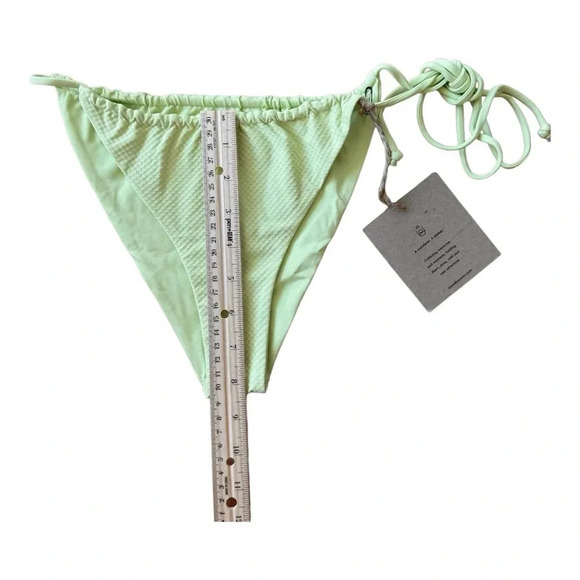 Stone Fox SwimString Bikini Bottom Lime Green River Butterfly Pique Size XL NWT - Picture 4 of 8